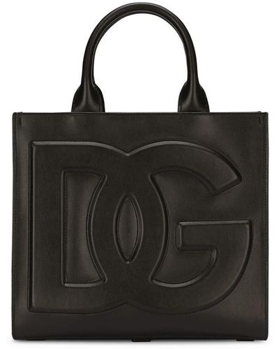 Dolce & Gabbana 'Dg Daily' Shopper With Logo - Black