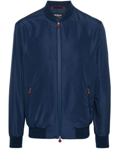 Kiton Zip-up Bomber Jacket - Blue