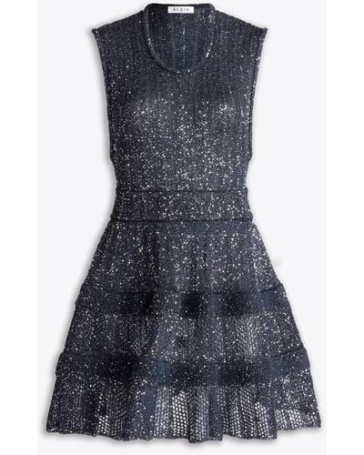 Alaïa Crinoline Dress With Sequins Clothing - Blue