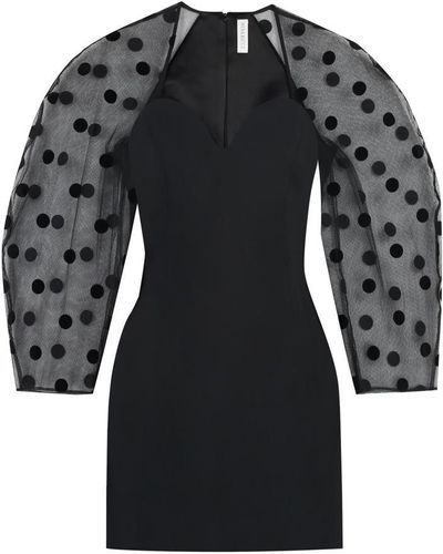 Nina Ricci Puffed Sleeve Dress - Black
