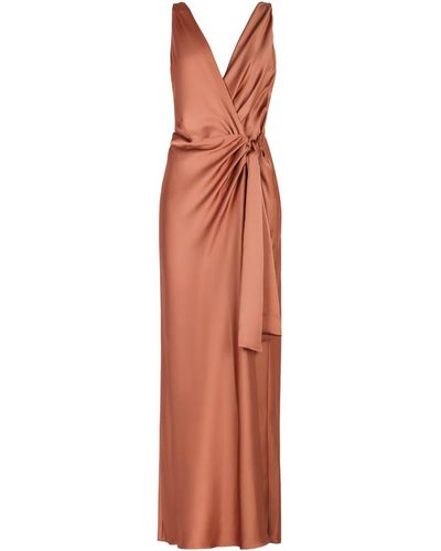 Pinko Satin Dress - Brown
