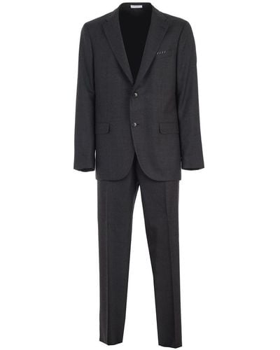Boglioli Micro Square Suit Clothing - Black