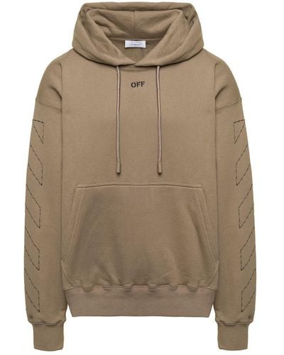 Off-White c/o Virgil Abloh Off- Off Stitch Skate Hoodie - Brown