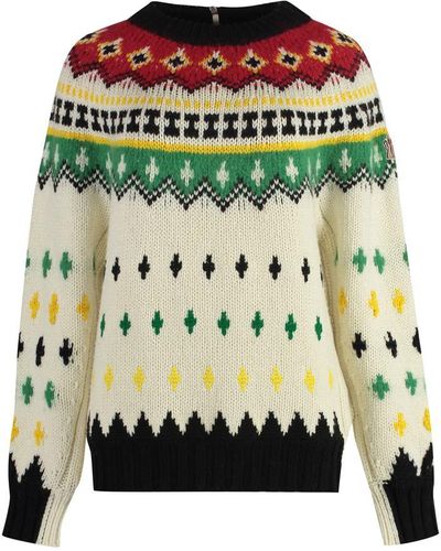 3 MONCLER GRENOBLE Fair Isle Wool-blend Sweater - Multicolour