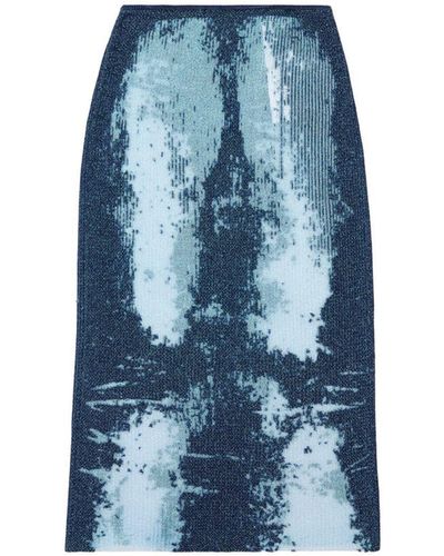 DIESEL Ribbed Skirt - Blue