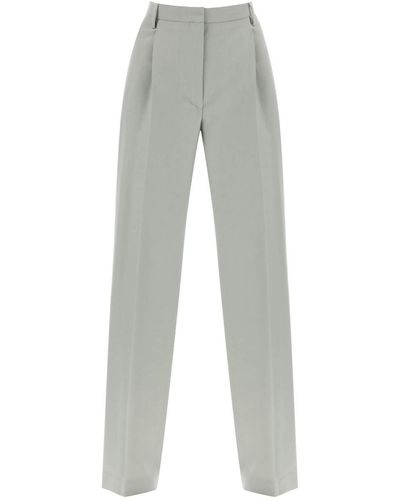 Dries Van Noten Laterali "Wool Portia Trousers With - Grey