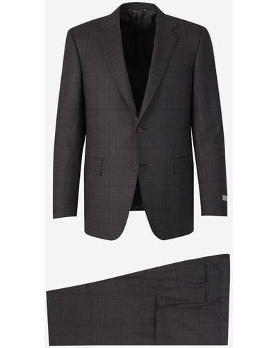 Canali Classic Wool Suit - Black