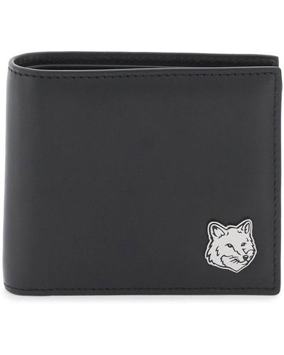 Maison Kitsuné Fox Head Bi-Fold Wallet - Black