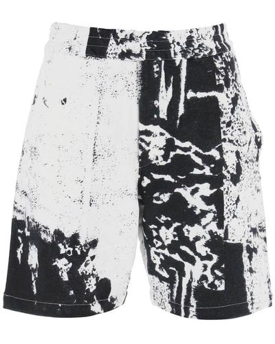 Alexander McQueen Fold Print Sweat Shorts - White