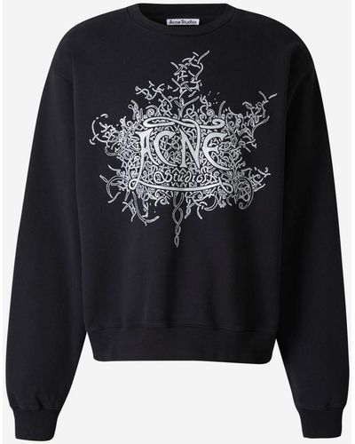 Acne Studios Shiny Effect Sweatshirt - Black