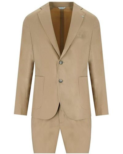 Manuel Ritz Single-Breasted Suit - Natural