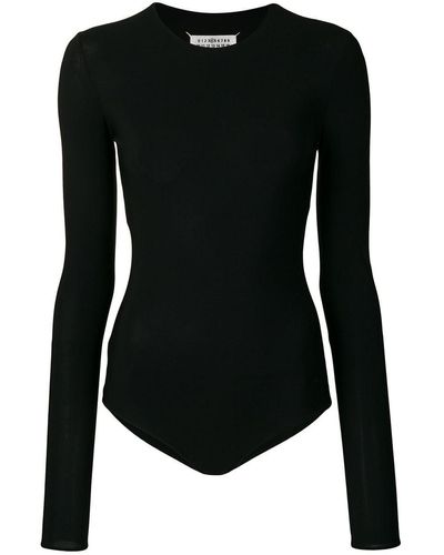 Maison Margiela Long Sleeve Bodysuit - Black