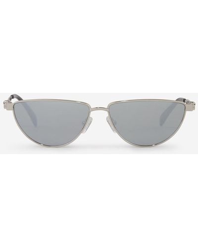 Alexander McQueen Metallic Sunglasses - White