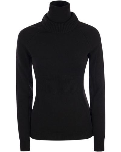 3 MONCLER GRENOBLE Wool Turtleneck Sweater - Black