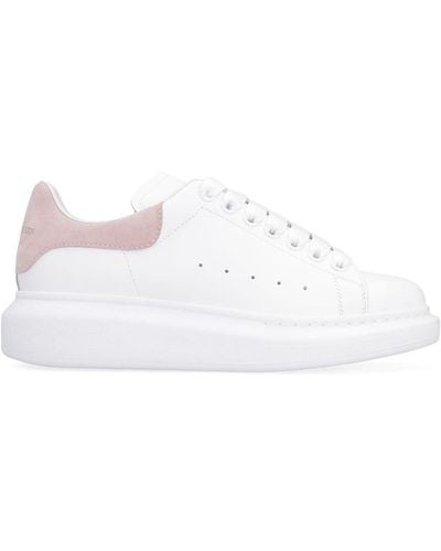 Alexander McQueen Leather Oversize Sneakers - White