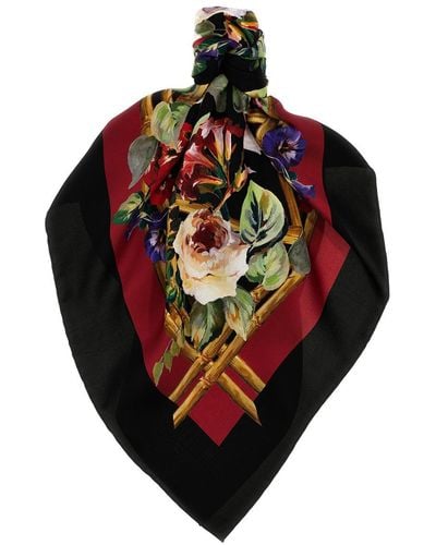 Dolce & Gabbana Floral Print Scarf Scarves, Foulards - Multicolor