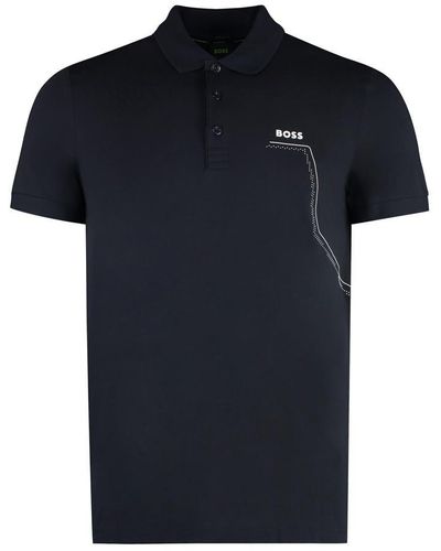 BOSS Cotton Polo Shirt - Black