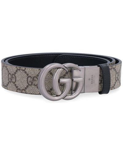 Gucci Gg Marmont Reversible Belt - Black