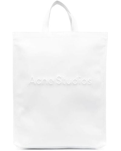 Acne Studios Logo Tote Bag - White