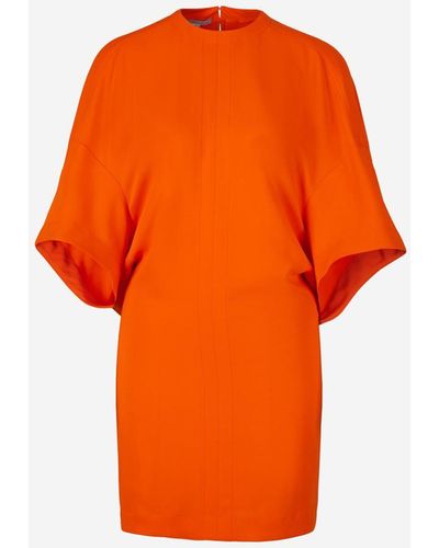 Stella McCartney Oversized Sleeves Dress - Orange
