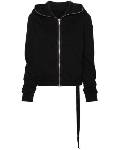 RICK OWENS, Retractable hood cropped twill windbreaker jacket, Women