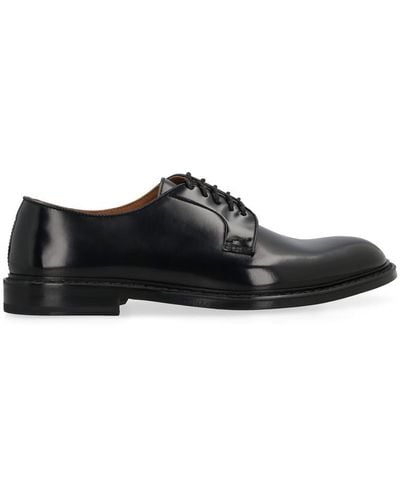 Doucal's Leather Lace-up Shoes - Black