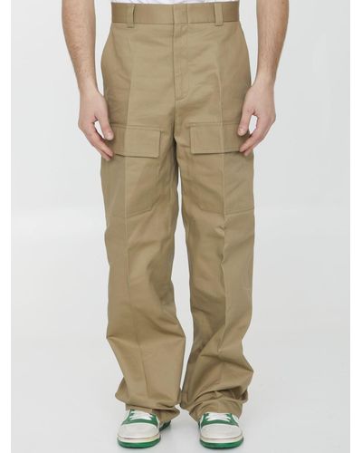 Gucci Cotton Cargo Trousers - Natural