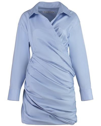 Alexander Wang Cotton Mini-Dress - Blue