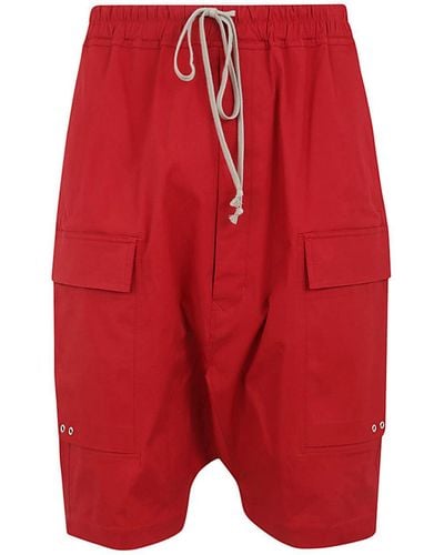 Rick Owens Cargo Pods Shorts Clothing - Red