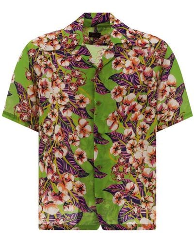 Kapital "flower Pattern Aloha" Shirt - Green