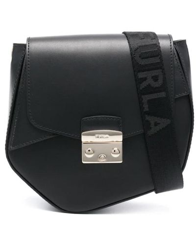 Furla Metropolis Prism Mini Crossbody Bags - Black