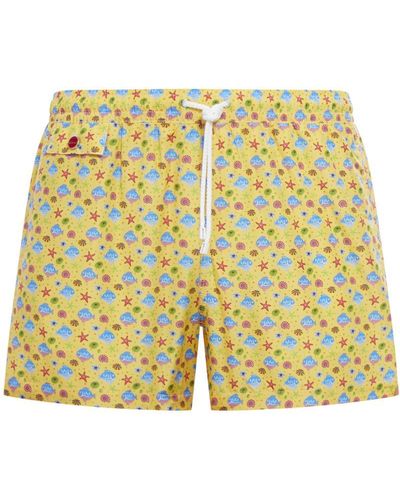 Kiton Swim Shorts Swimwear - Yellow