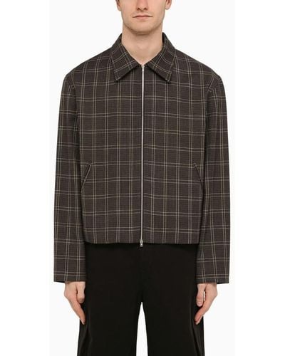 Our Legacy Blend Checked Zipped Jacket - Black