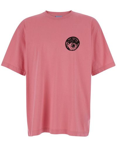 Bluemarble Eye Shell Print T-Shirt - Pink