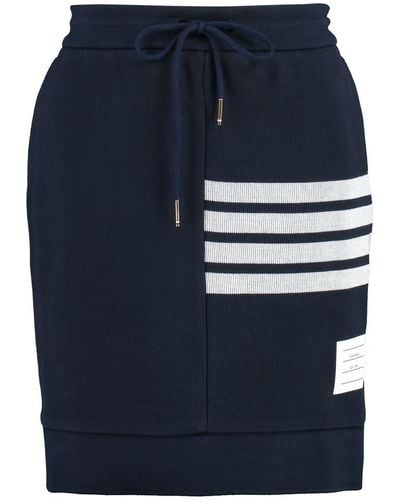 Thom Browne Knitted Mini Skirt - Blue
