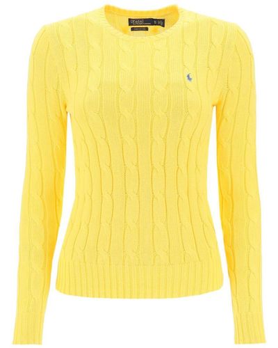 Ralph Lauren Cable Knit Cotton Sweater - Yellow