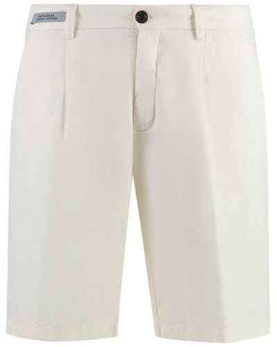 Paul & Shark Cotton And Linen Bermuda-Shorts - White