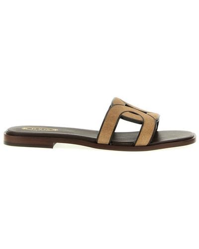 Tod's Suede Sandals - Brown