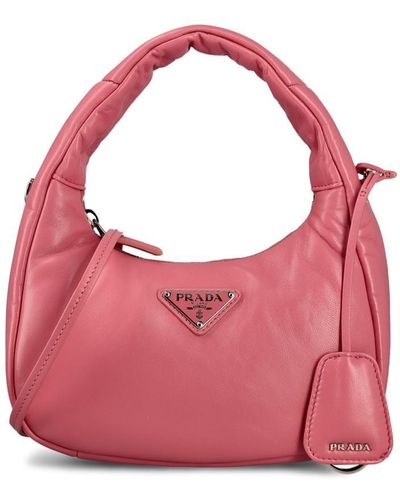 Geranium Pink Prada Moon Padded Nappa-leather Bag