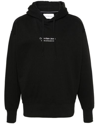 Calvin Klein Logo-print Hoodie - Black