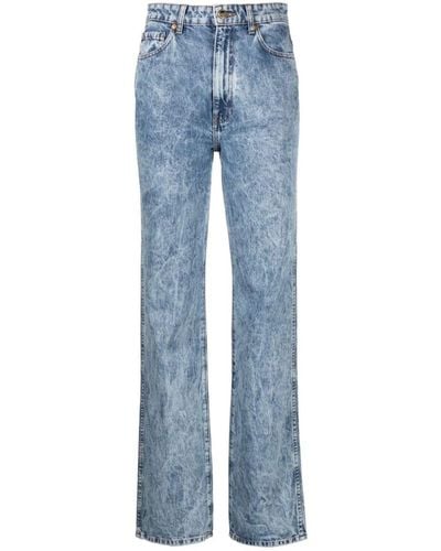 Khaite Danielle High-Waisted Straight Jeans - Blue