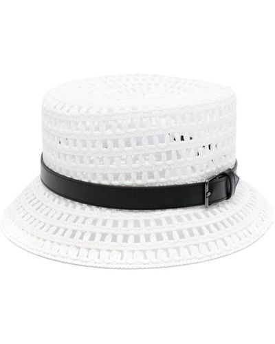 Max Mara Crochet Bucket Hat - White