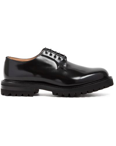 Church's Shannon Leather Derby Shoes 9+ - Black