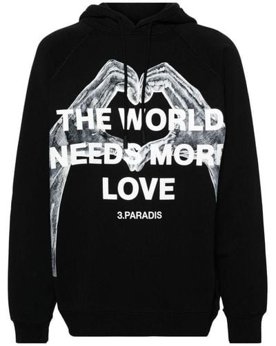 3.PARADIS Sweatshirts - Black