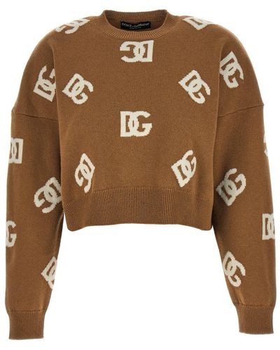Dolce & Gabbana Logo Sweater Sweater, Cardigans - Brown