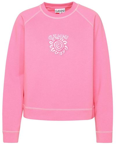 Ganni 'isles' Sweatshirt - Pink