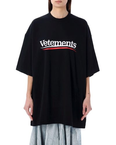 Vetements Campaign Logo T-Shirt - Black