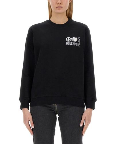 Moschino Jeans Sweatshirt With Logo - Black