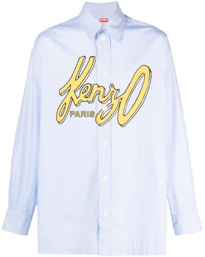 KENZO Archive Logo Ov Shirt - Blue