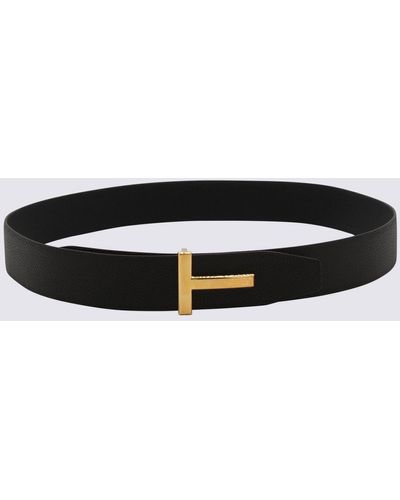 Tom Ford Brown And Black Leather Belt